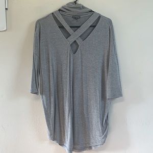 Express Turtle Neck short sleeve with cross-chest